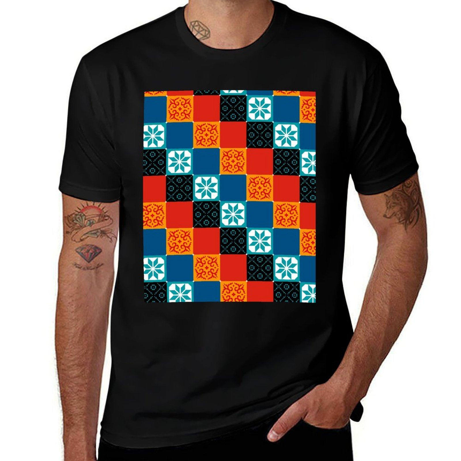Board Game Azul - Azul Board Games Tiles T-Shirt Large