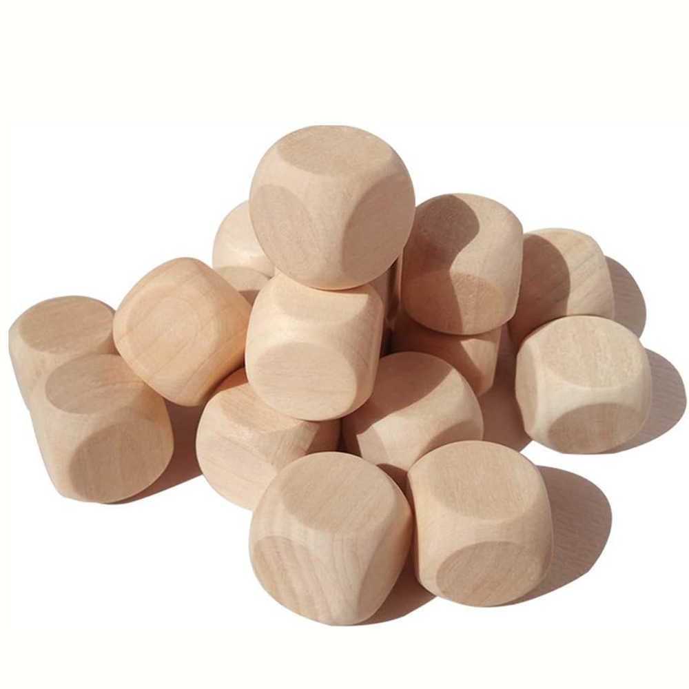 Dice Tower Wooden - 10 Pcs Blank Wooden Dice Unfinished
