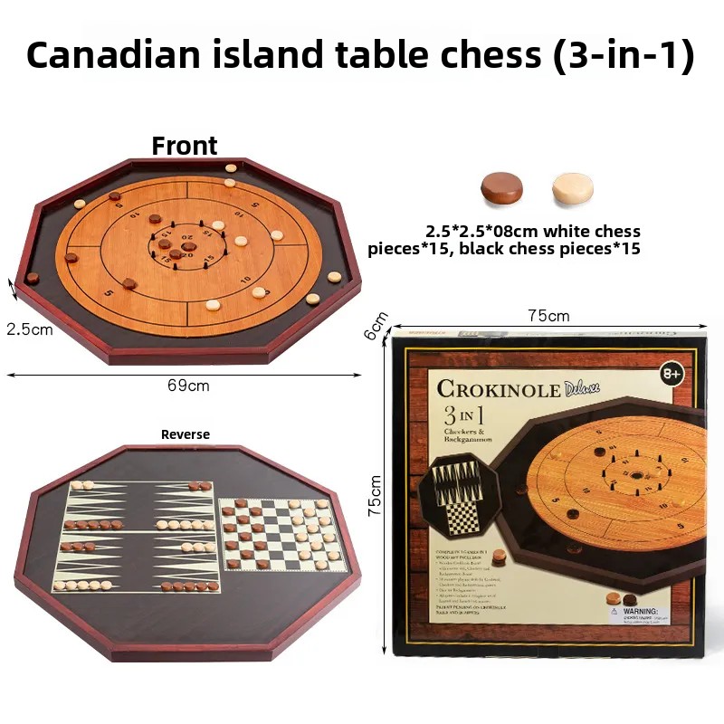 Board Game Zenith - Solid Wood Crokinole Board - Wooden