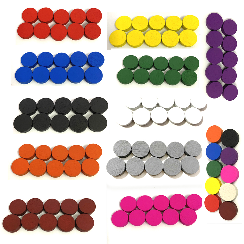 Board Game Vector - 100pieces Diameter 15*5MM Wooden Pawn Game