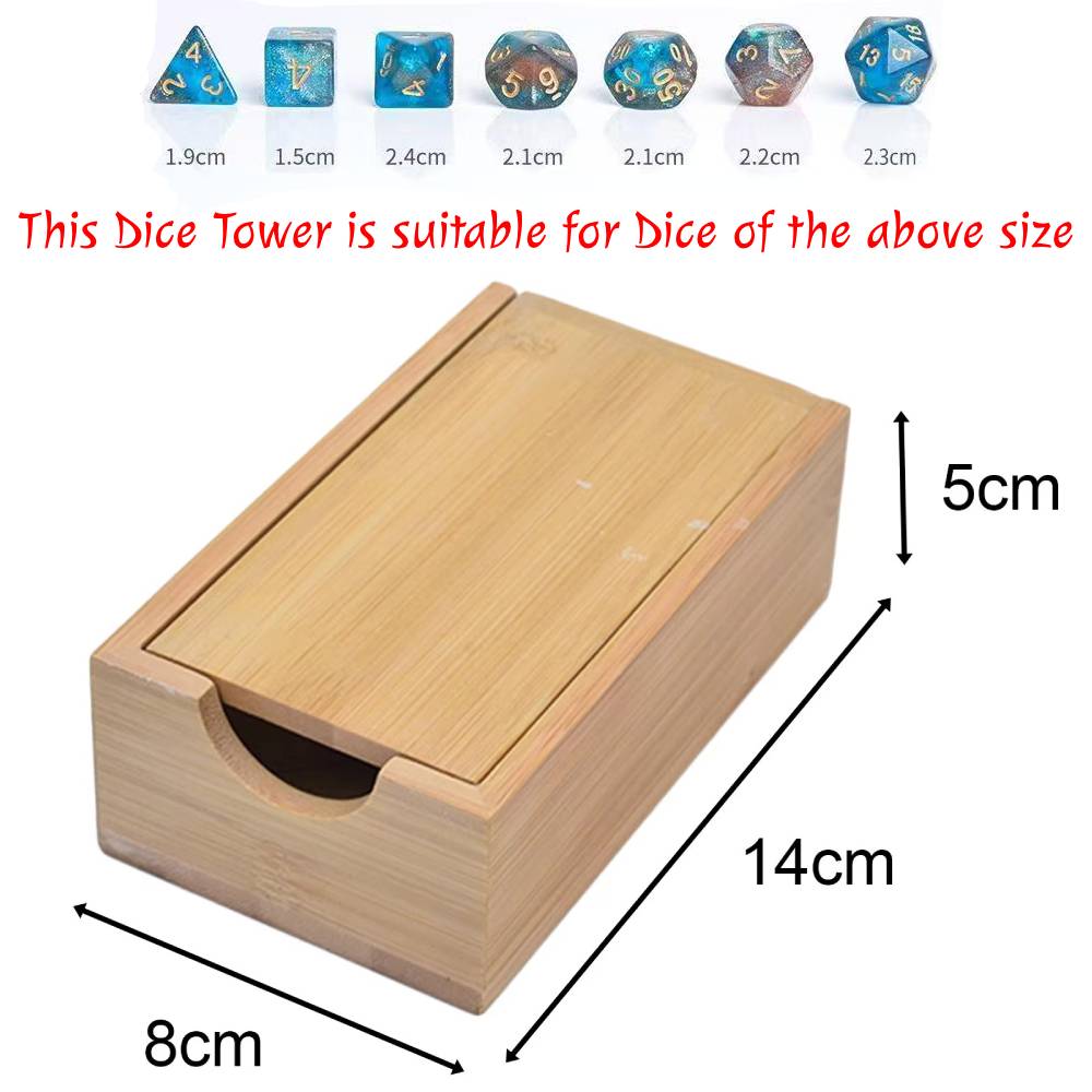 Dice Tower Wooden - Foldable Dice Tower Dice Storage Box