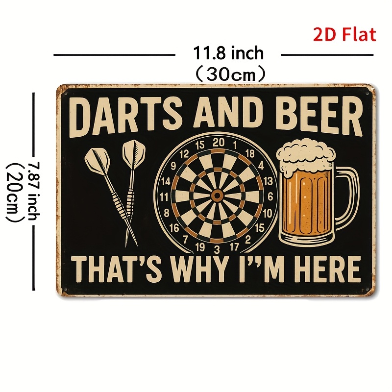 Tin Sign - Darts Board Beer Mu - đánh giá và giá Board Game Quote
