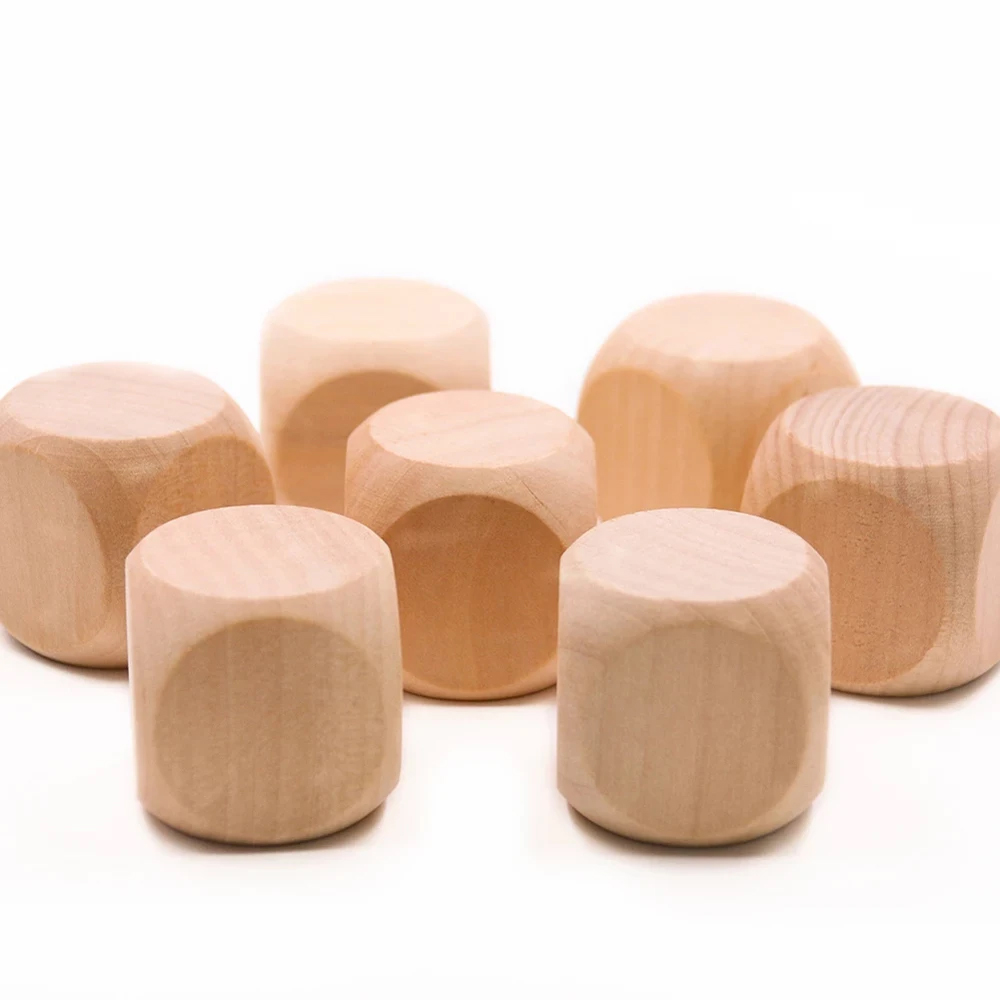 10 Pcs Blank Wooden Dice Unfin - đánh giá và giá Dice Tower Wooden