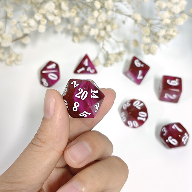 7Pcs Acrylic Polyhedral Dice W - đánh giá và giá Board Game Font