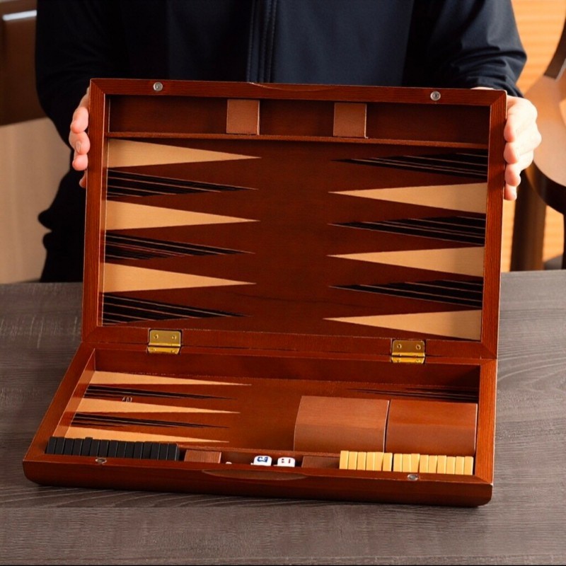 Solid Wood Backgammon 11-19 In - đánh giá và giá Board Game Zenith