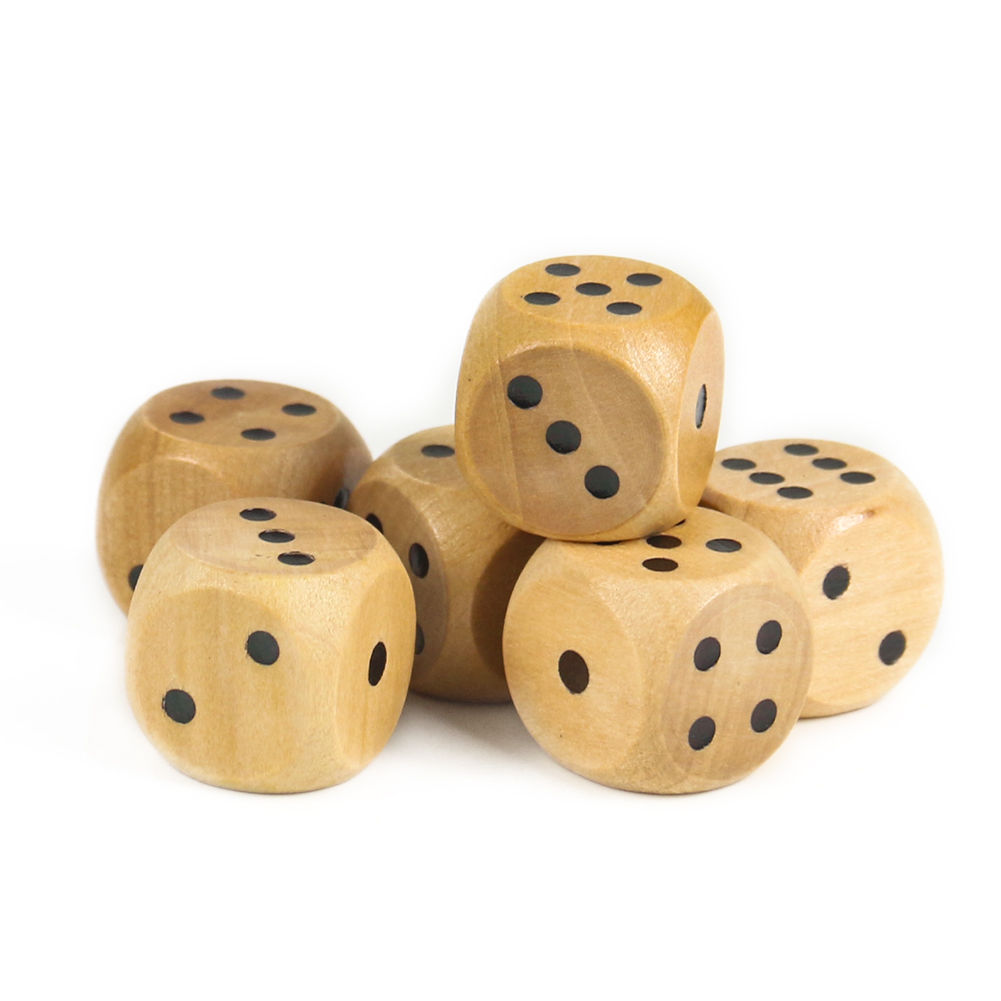 Bộ 5 20Mm Xúc Xắc Gỗ Điểm D6 H - đánh giá và giá Dice Tower Wooden