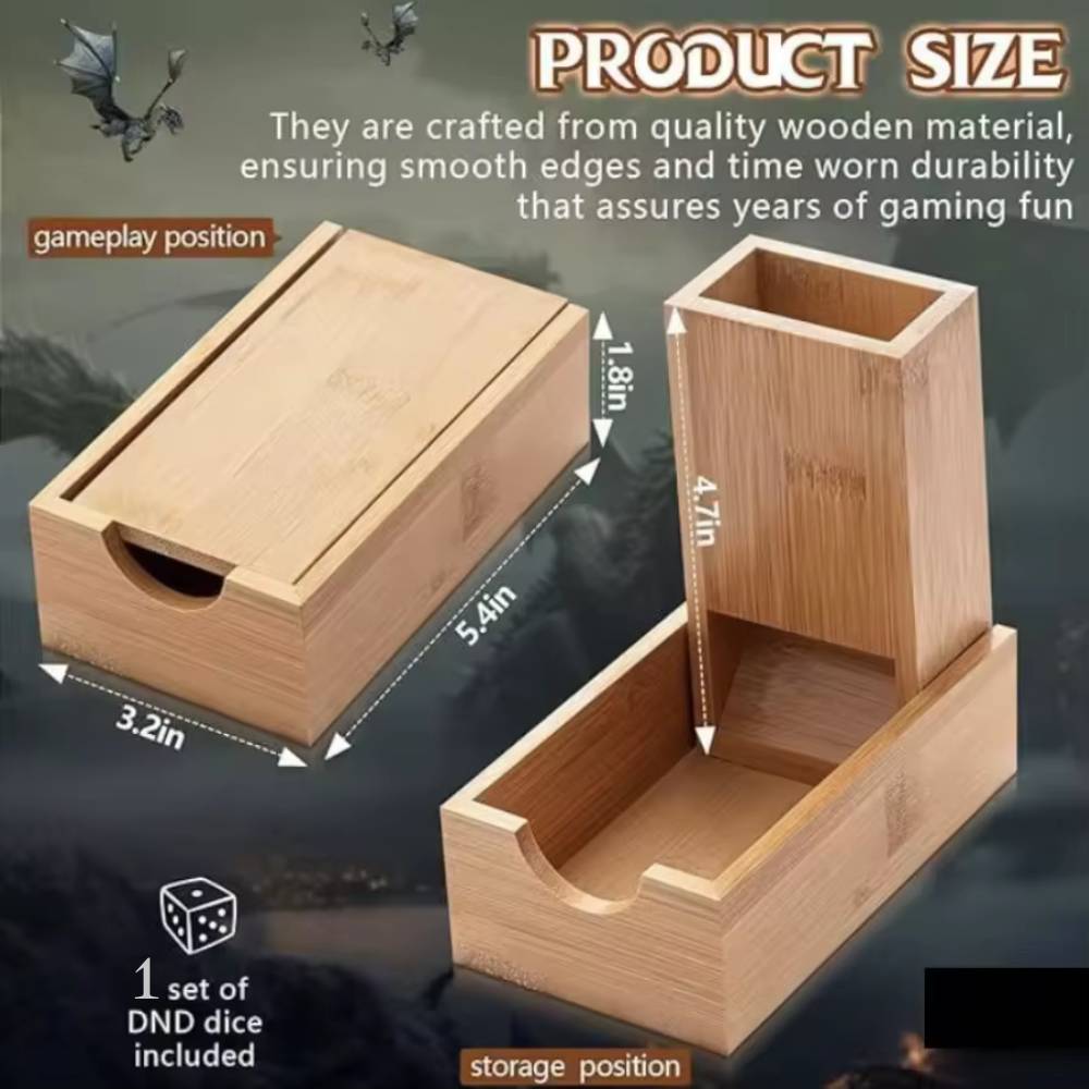 Foldable Dice Tower Dice Stora - đánh giá và giá Dice Tower Wooden