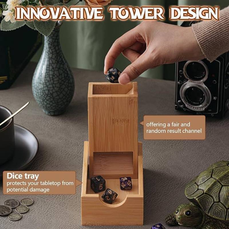 Foldable Dice Tower Dice Stora - đánh giá và giá Dice Tower Wooden