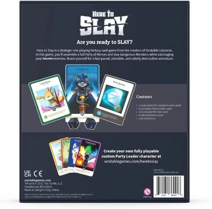 Here to Slay Base Game by TeeT - đánh giá và giá Board Game Here To Slay