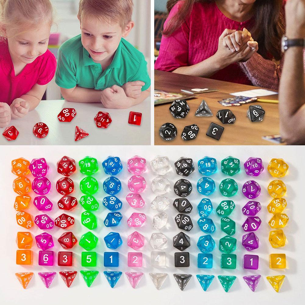 7 Pcs of New Single Color Dice - đánh giá và giá Board Game Font