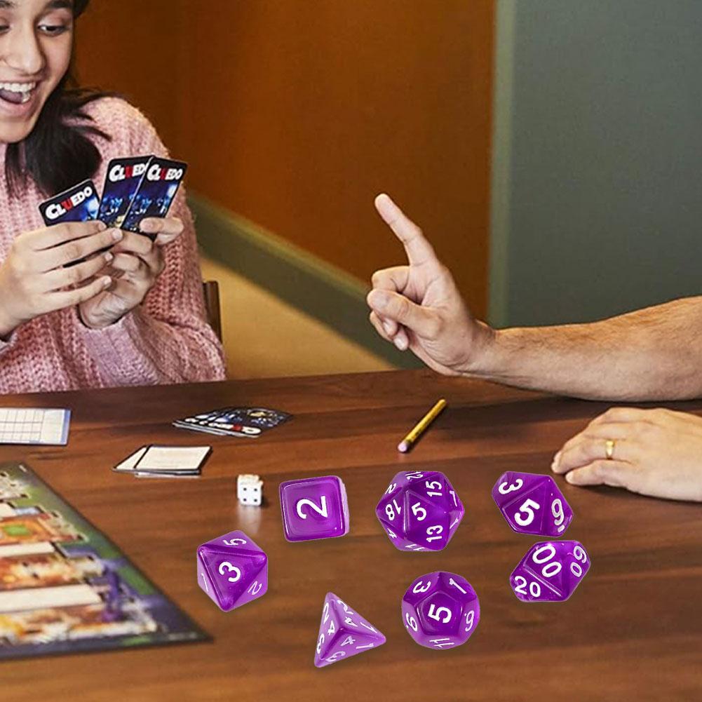 7 Pcs of New Single Color Dice - đánh giá và giá Board Game Font