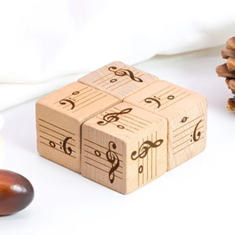 4Pcs Wooden Music Note Dice Se - đánh giá và giá Dice Tower Wooden