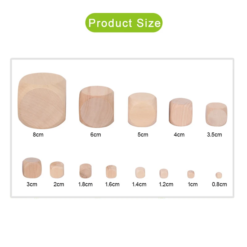 10pcs/Lot D6 6 Sided Blank Woo - đánh giá và giá Dice Tower Wooden