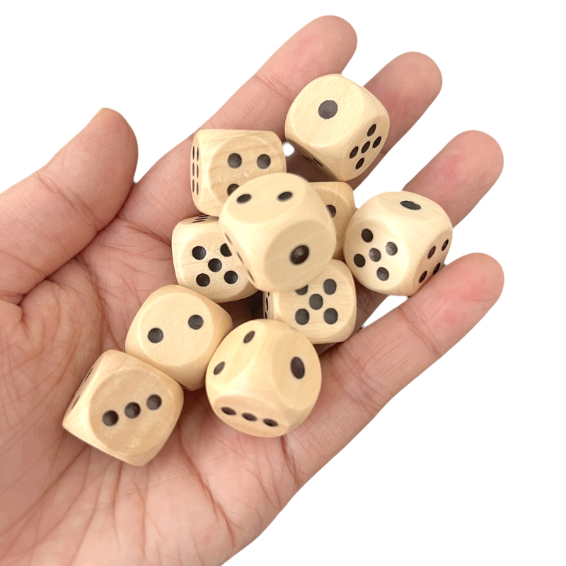 Wooden Dice 10pcs Round Corner - đánh giá và giá Dice Tower Wooden